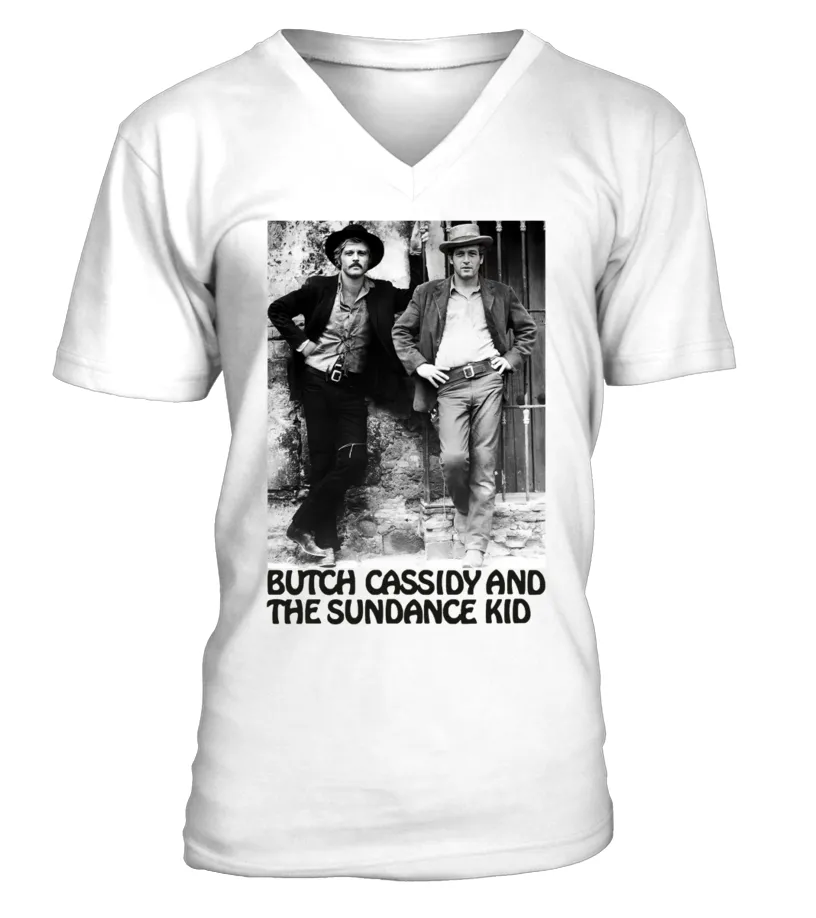 0033. Butch Cassidy and the Sundance Kid WT 017 Camiseta cuello en V Unisex