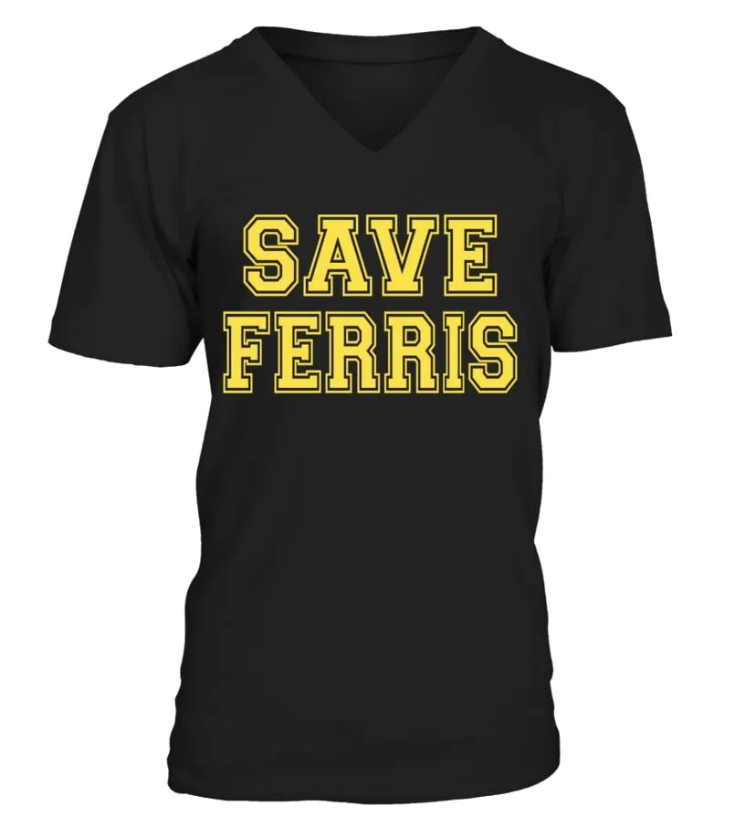 031. Ferris Bueller's Day Off  BK Camiseta cuello en V Unisex