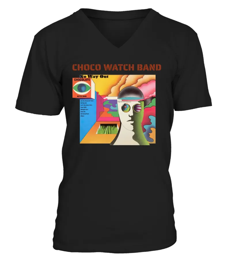 167BK. CHOCOLATE WATCH BAND  NO WAY OUT (1967) CAMISETA CUELLO EN V UNISEX