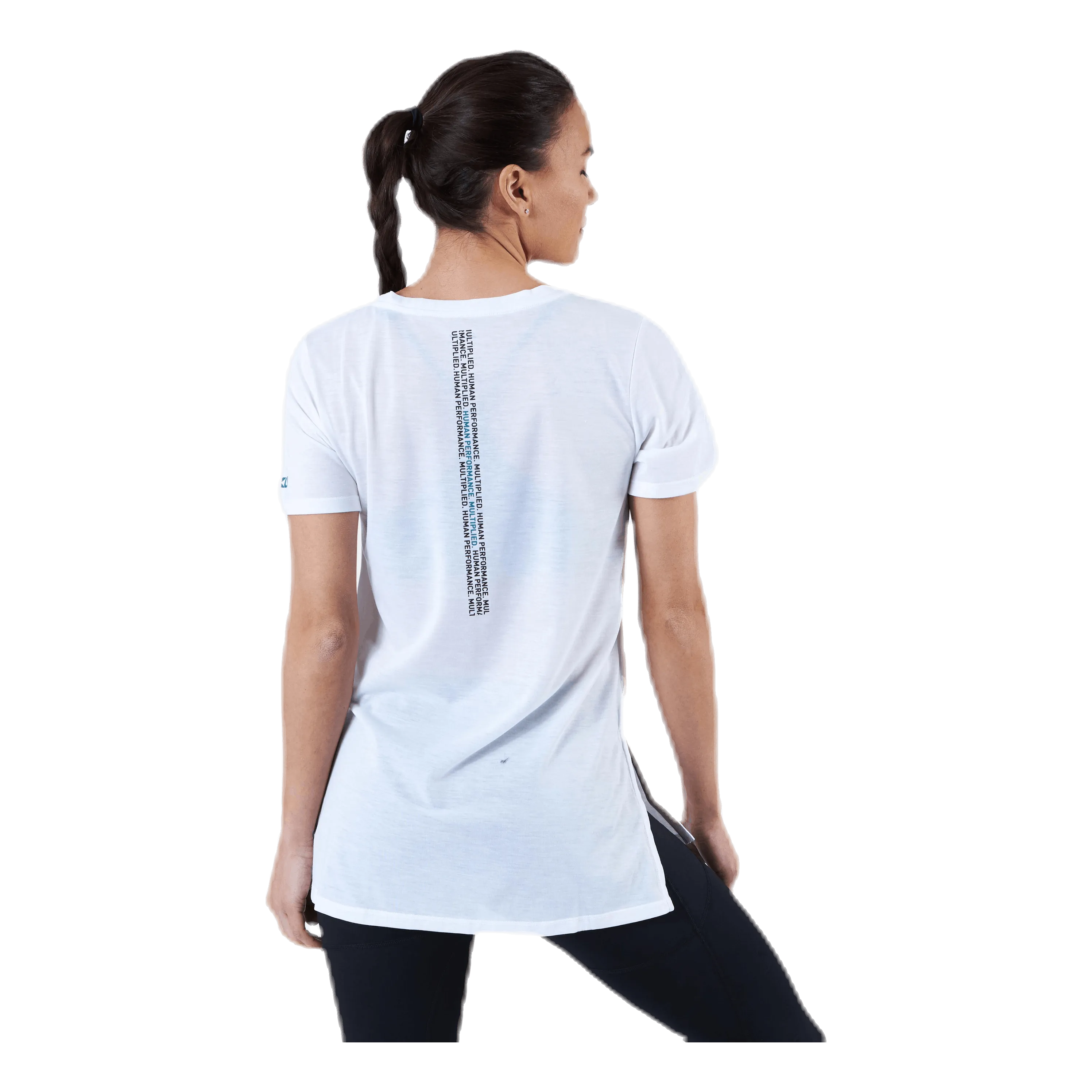 2xu URBAN V Neck Hi Low Tee White