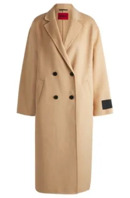 Abrigo largo oversize fit con cierre cruzado