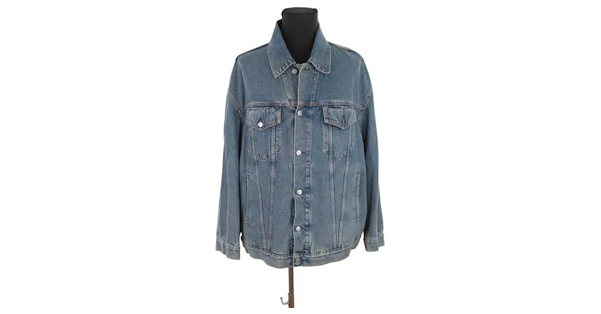 Acne Chaqueta de algodón Azul 