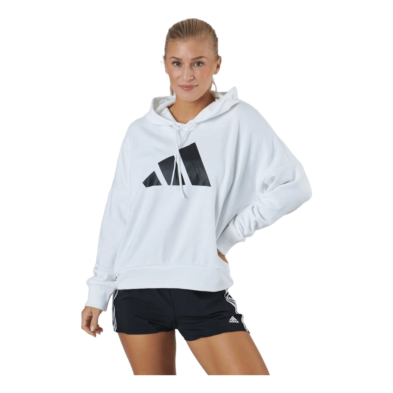 Adidas Adidas Sportswear Three Bar Hoodie White