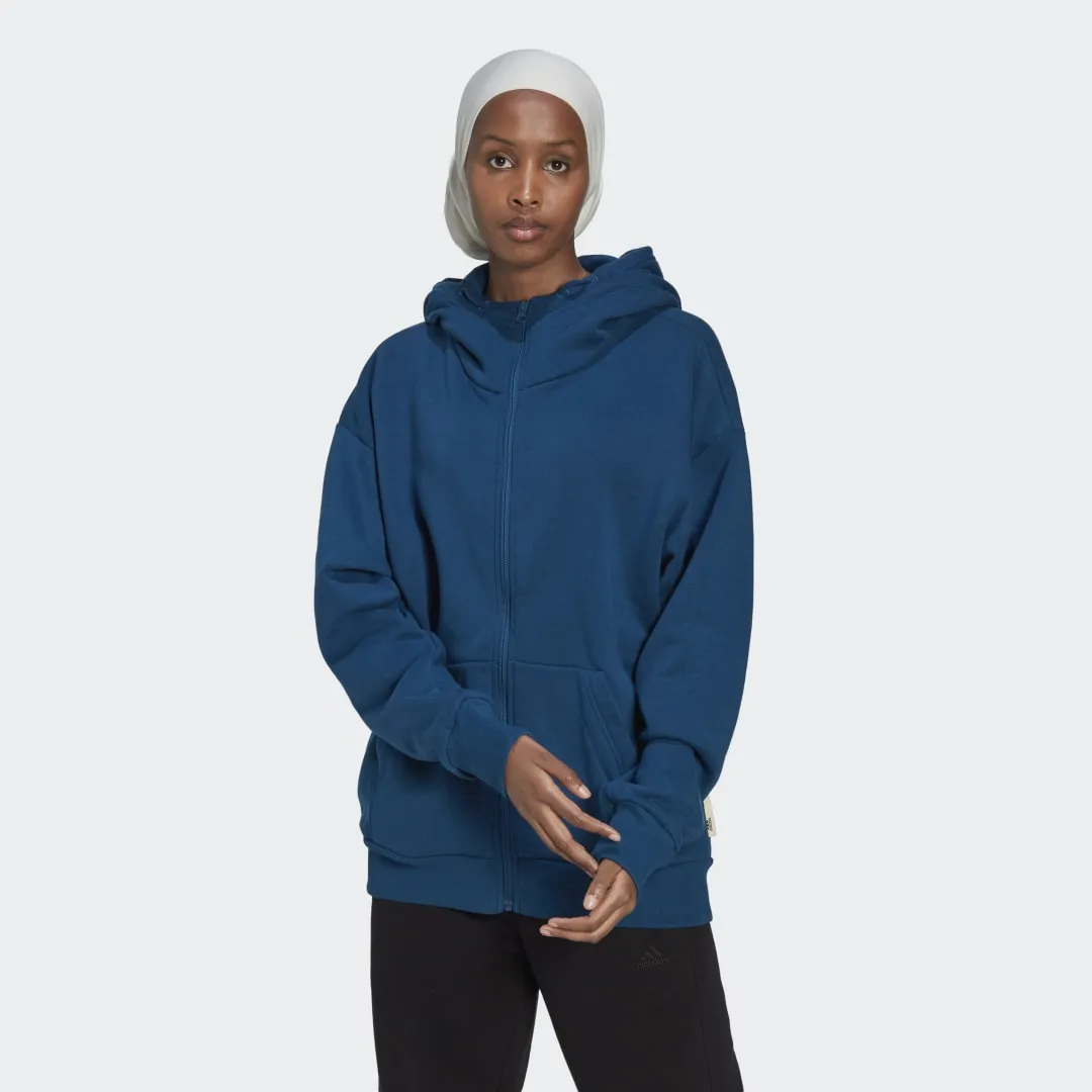 ADIDAS ORIGINALS STUDIO LOUNGE FLEECE FULLZIP HOODIE