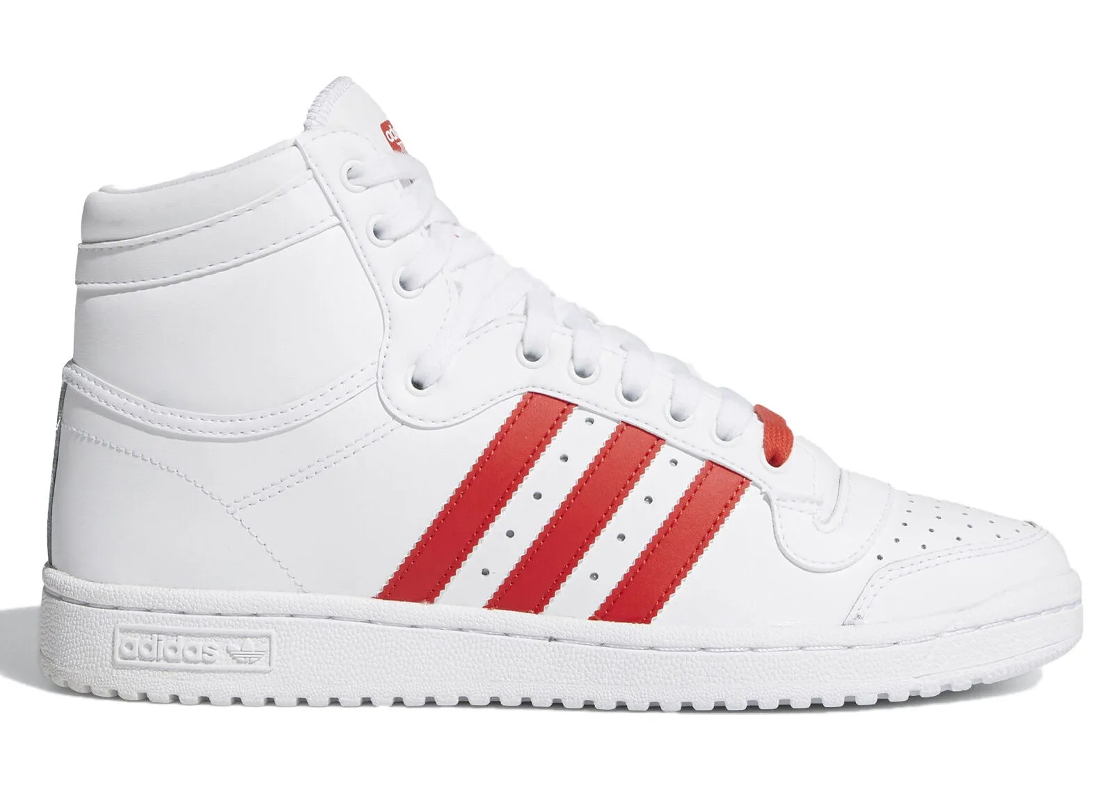 adidas Originals Top Ten Hi Cloud White Lush Red