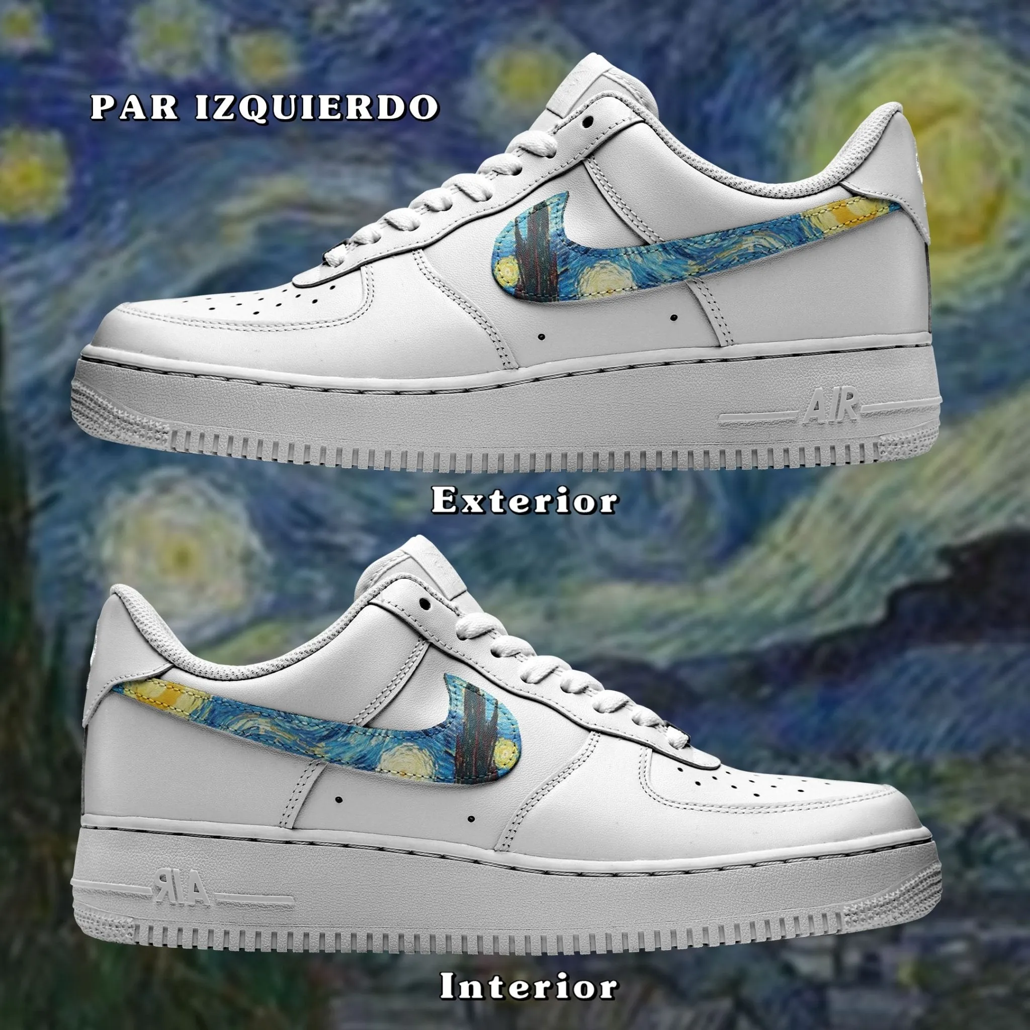 Air Force 1 x Van Gogh swoosh