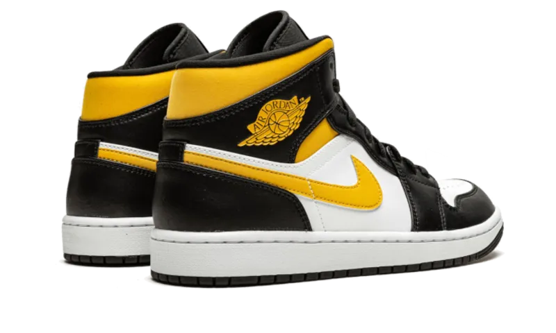 Air Jordan 1 Mid White Pollen Black