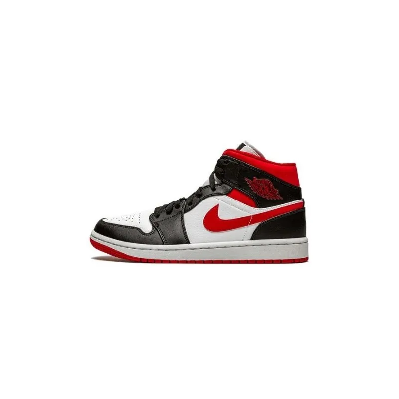 AIR JORDAN 1 MID BLACK FIRE RED