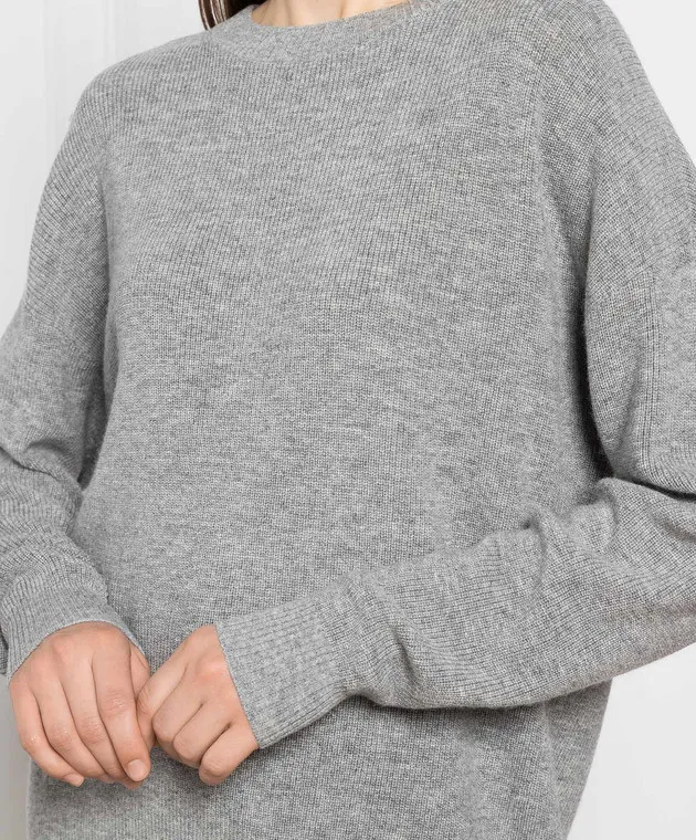 Ballantyne Gray wool and cashmere sweater
