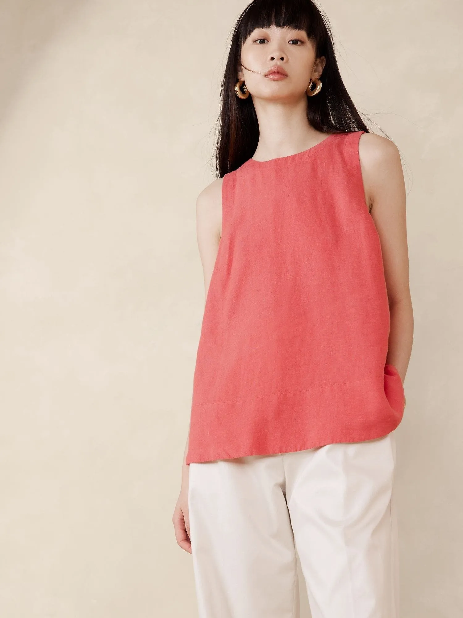 BANANA REPUBLIC BLUSA MUJER AVA LINEN TANK