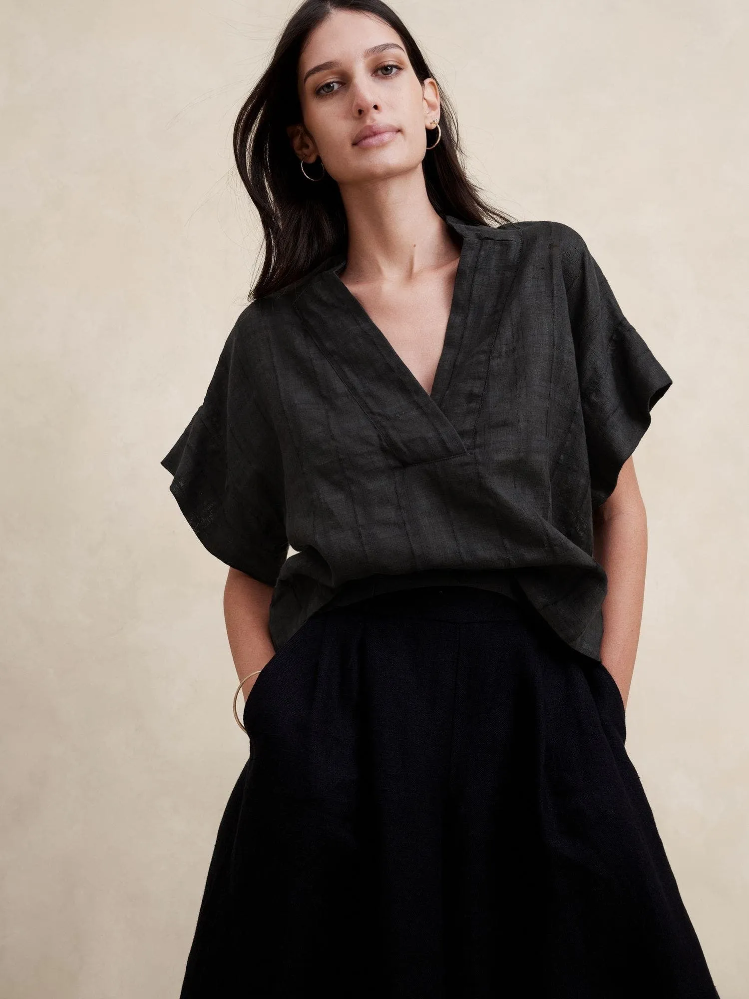 BANANA REPUBLIC BLUSA MUJER LAUREL LINENCOTTON