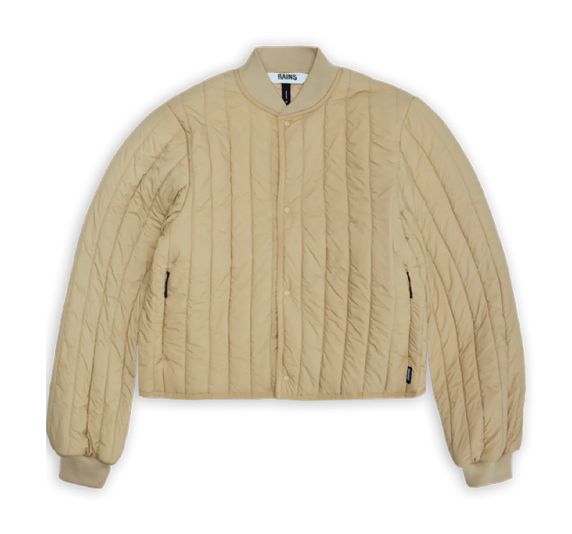 BANJA  CHAQUETA RECTA CON CUELLO TEDDY EN BEIGE