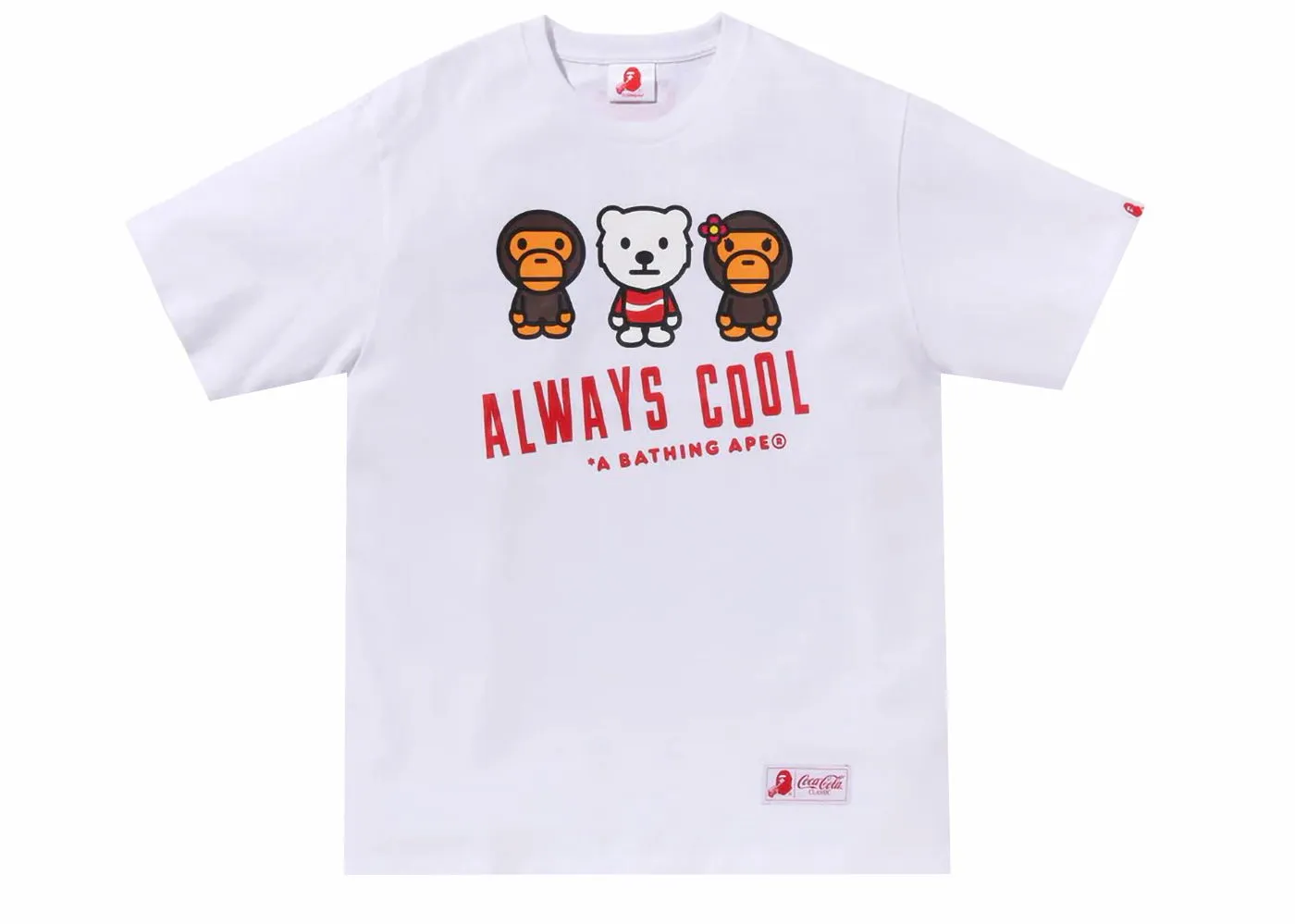 BAPE BAPE X COCACOLA MILO TEE WHITE
