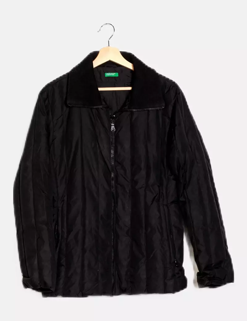 Benetton Cazadora negra casual