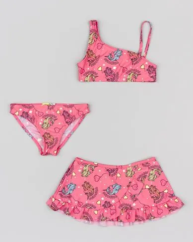 Bikini+ Pareo Niña Unicornio Losan