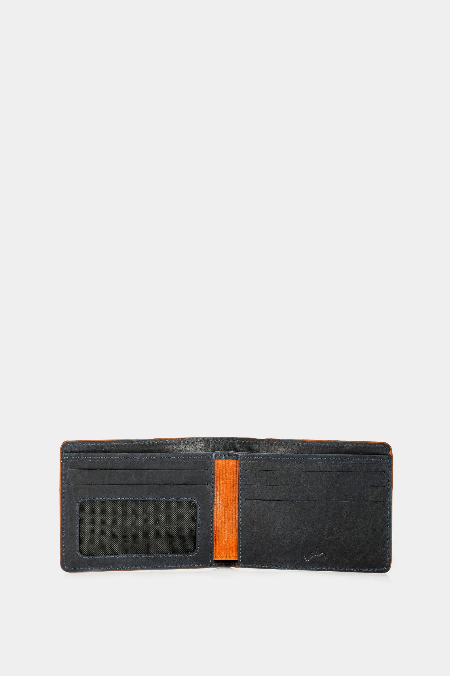 Billetera grosella de cuero para hombre vintage