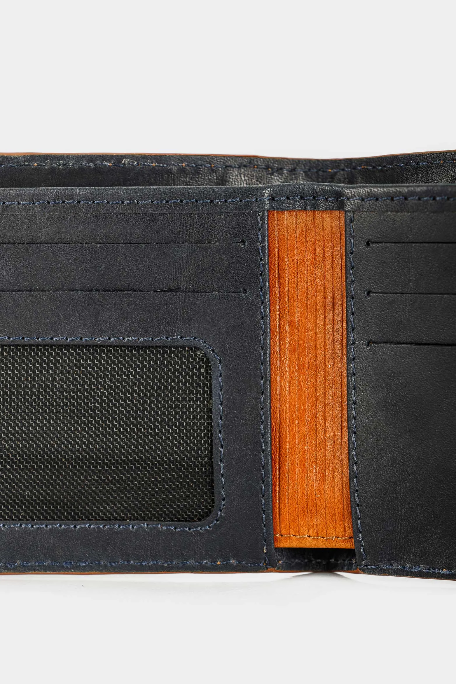 Billetera grosella de cuero para hombre vintage