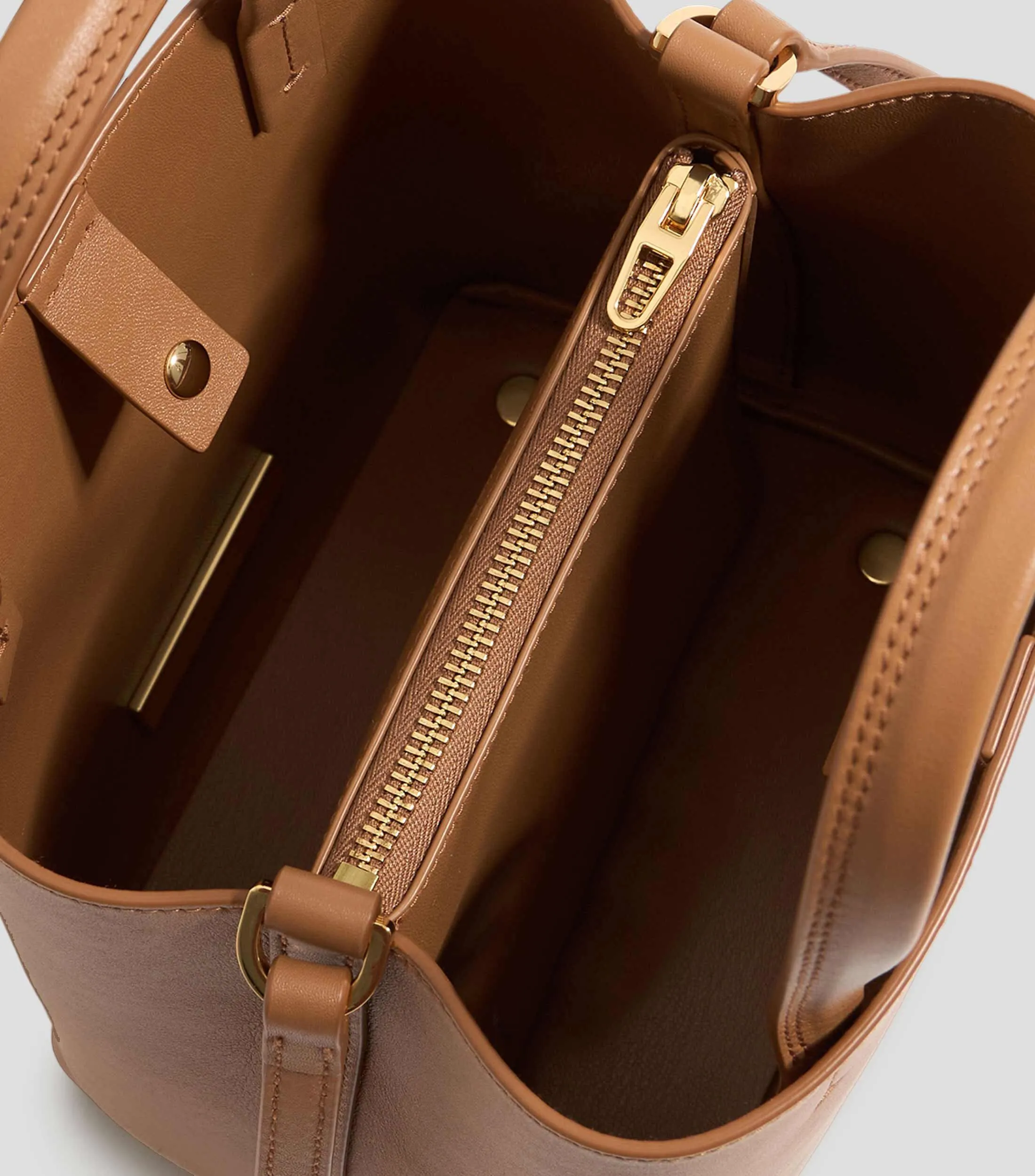Bimba y Lola Bolso tote miel en piel Chihuahua Mujer
