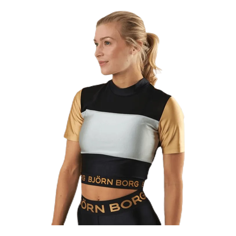 Björn Borg Cylie Cropped Tee Black/Gold