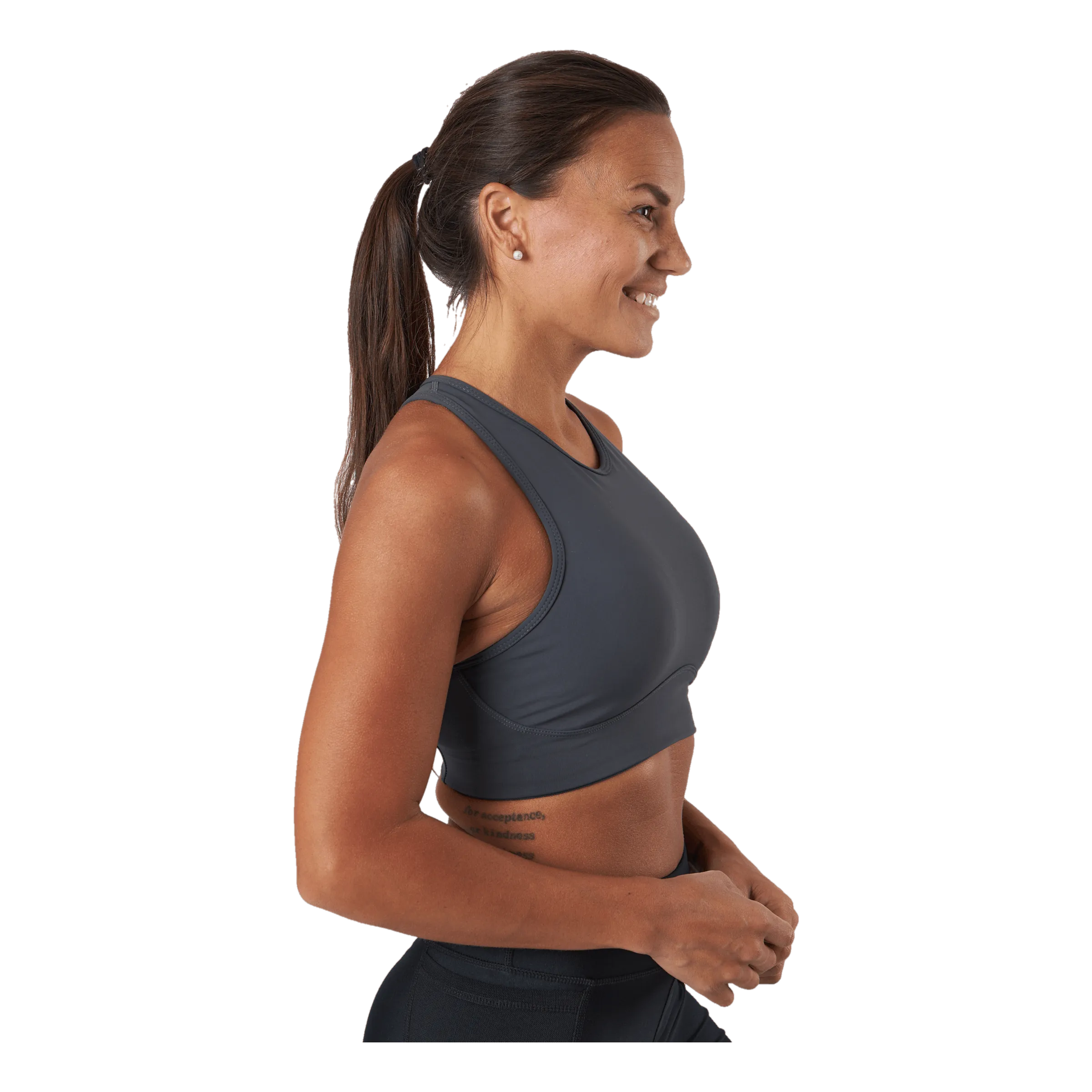 Blacc Fixed High Support Bra Black / Grey