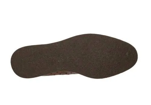 Blucher Piel Cuero Pala Vega y Lados Calados Cu#a Marron/bei