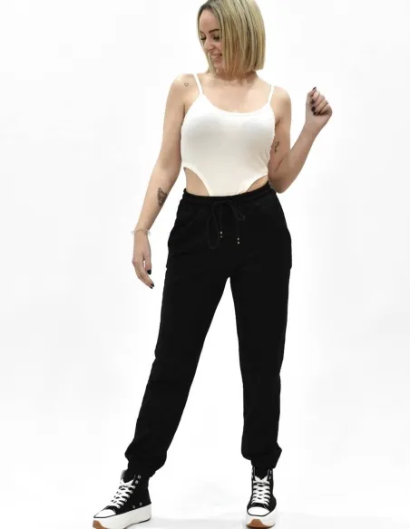 Body canalé tirantes blanco