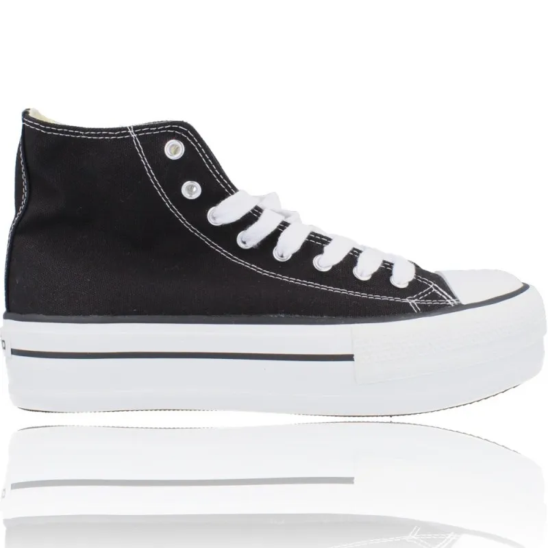 Botin Basket Lona con Plataforma Mujer de Victoria 1061101 Tribu