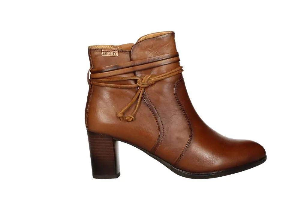Botin Cremallera Piel Cuero Cordon y Borla Tobillo