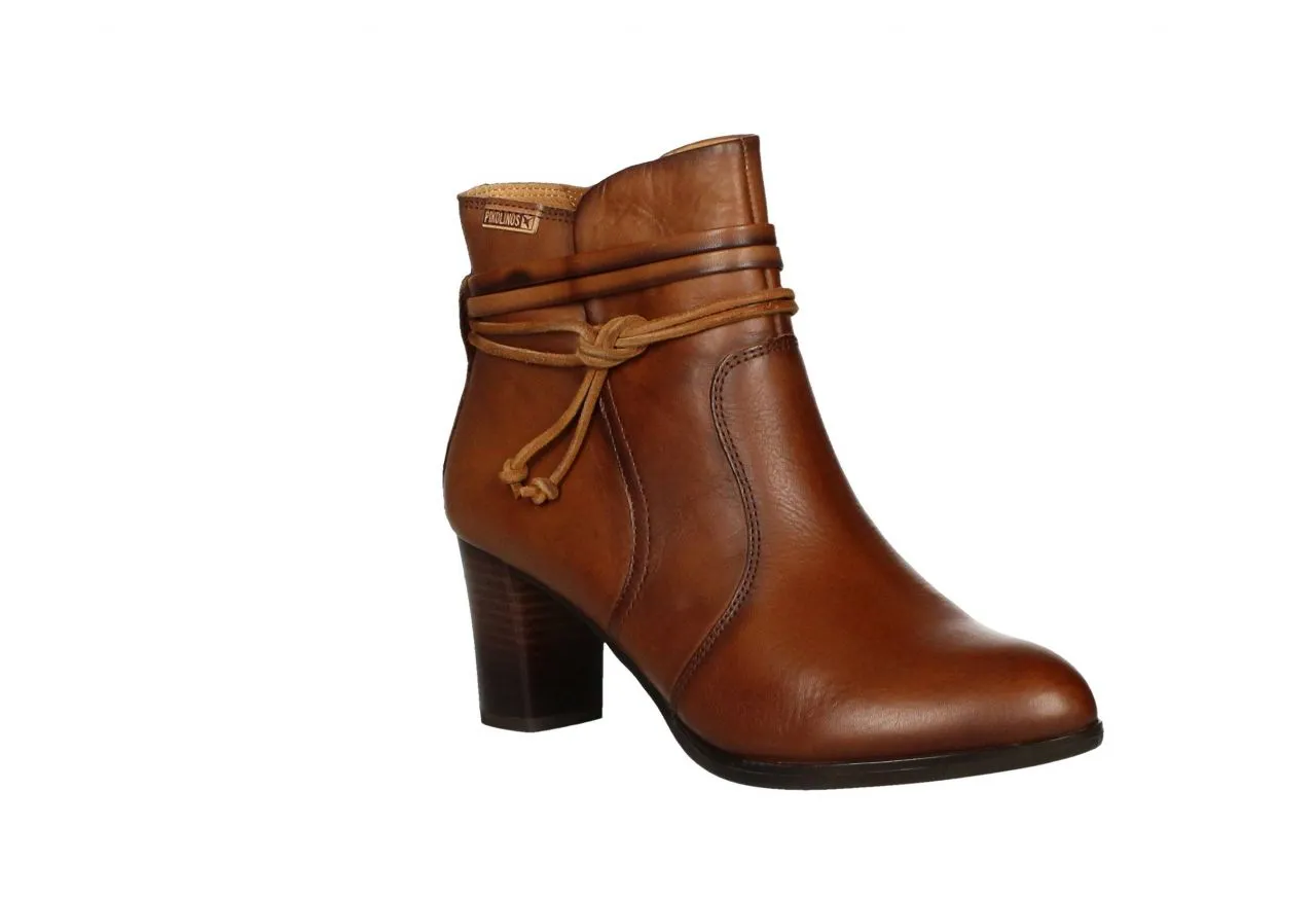 Botin Cremallera Piel Cuero Cordon y Borla Tobillo