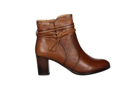 Botin Cremallera Piel Cuero Cordon y Borla Tobillo