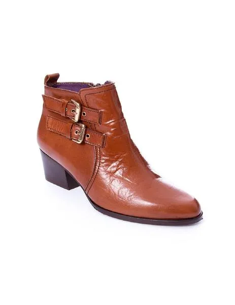botin el cuco hebillas tacon cuero