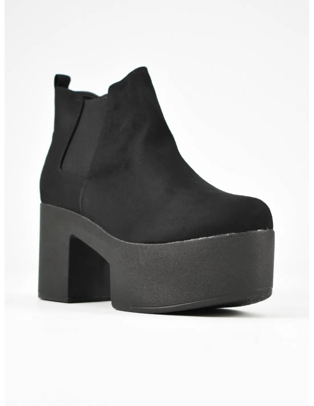Botin plataforma negro