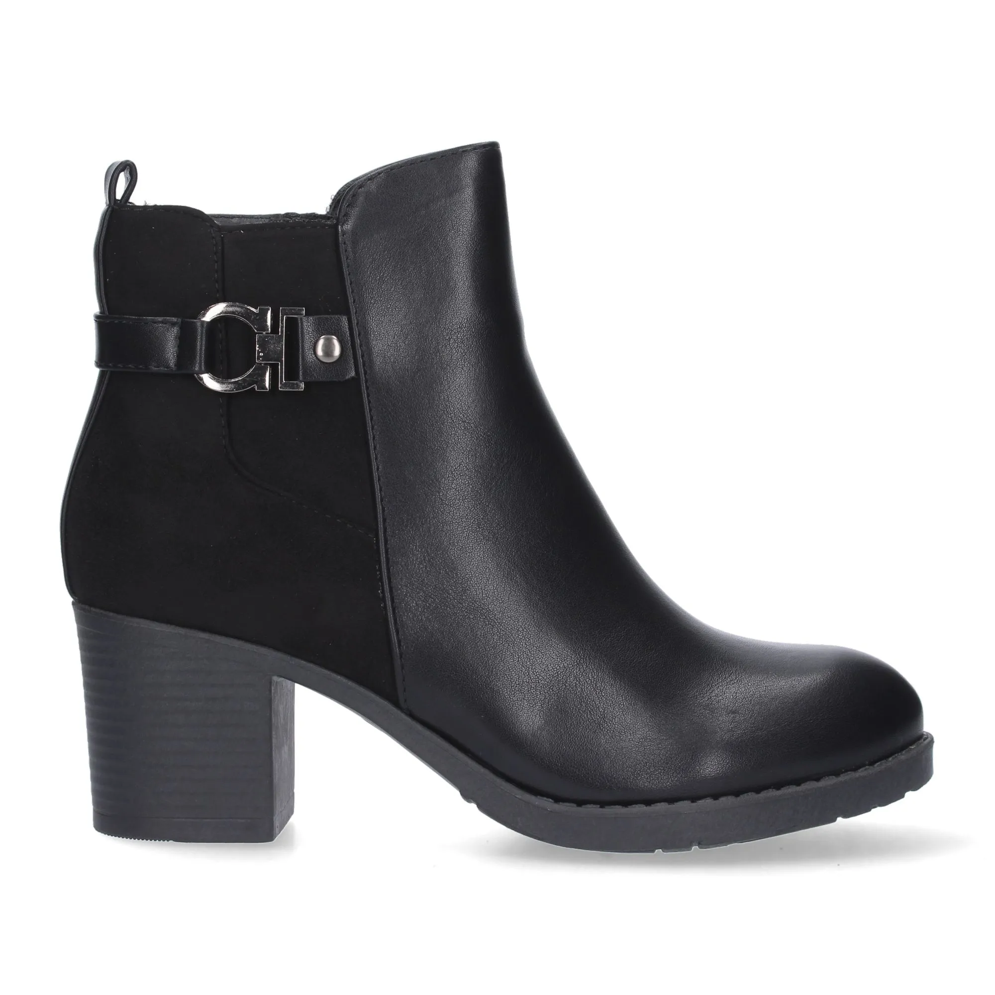Botín color negro estilo elegante mujer YC722