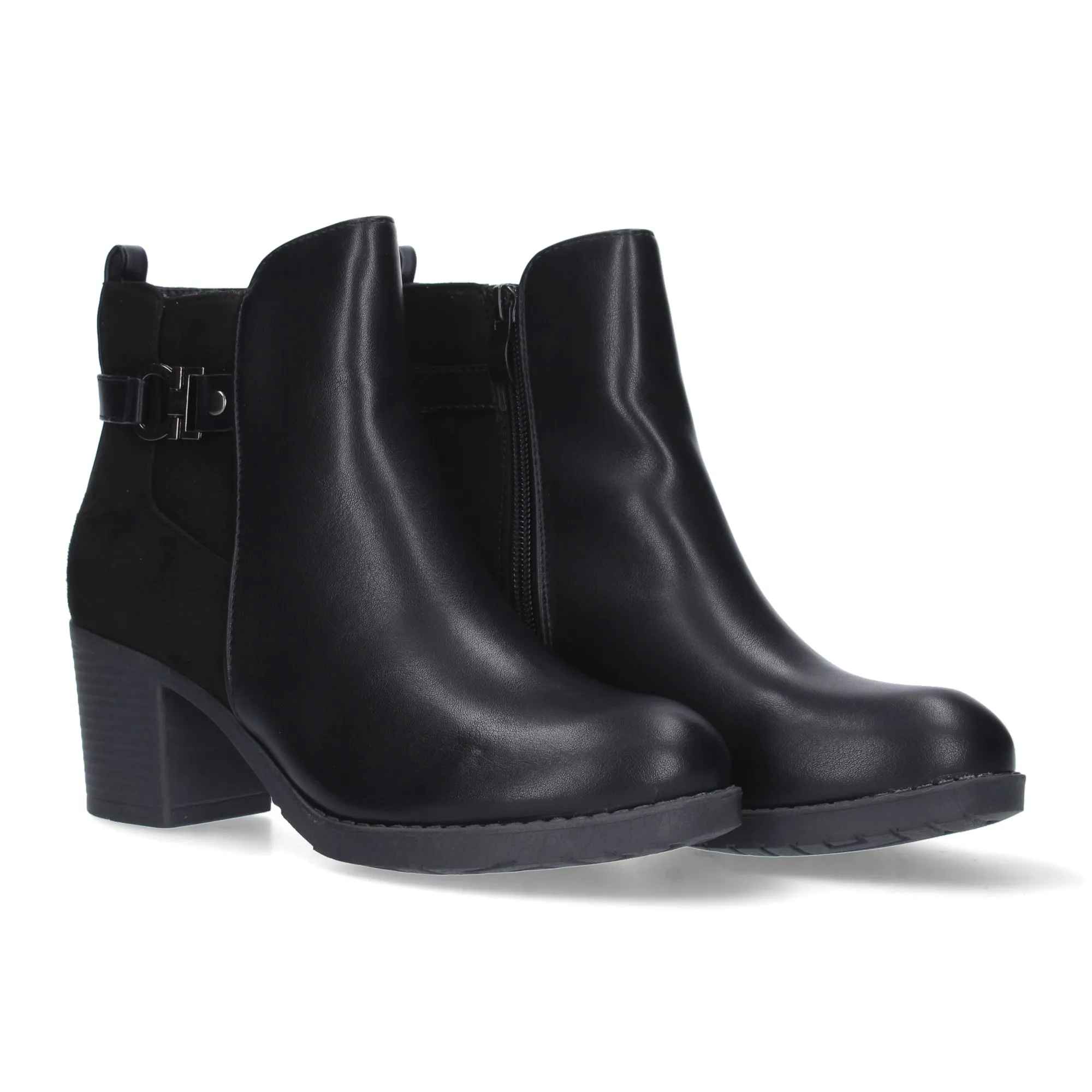 Botín color negro estilo elegante mujer YC722