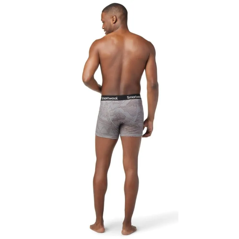 Boxer Smartwool Merino Print Boxer Brief Boxed (Light gray Digital Summit Print) Homme