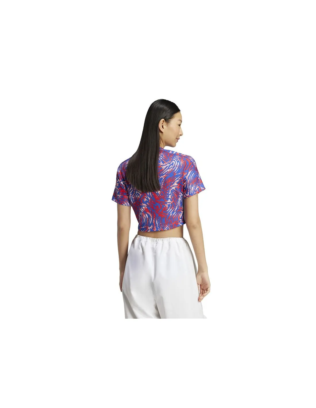 Camiseta adidas Express All Gender Cropped Mujer Blanco