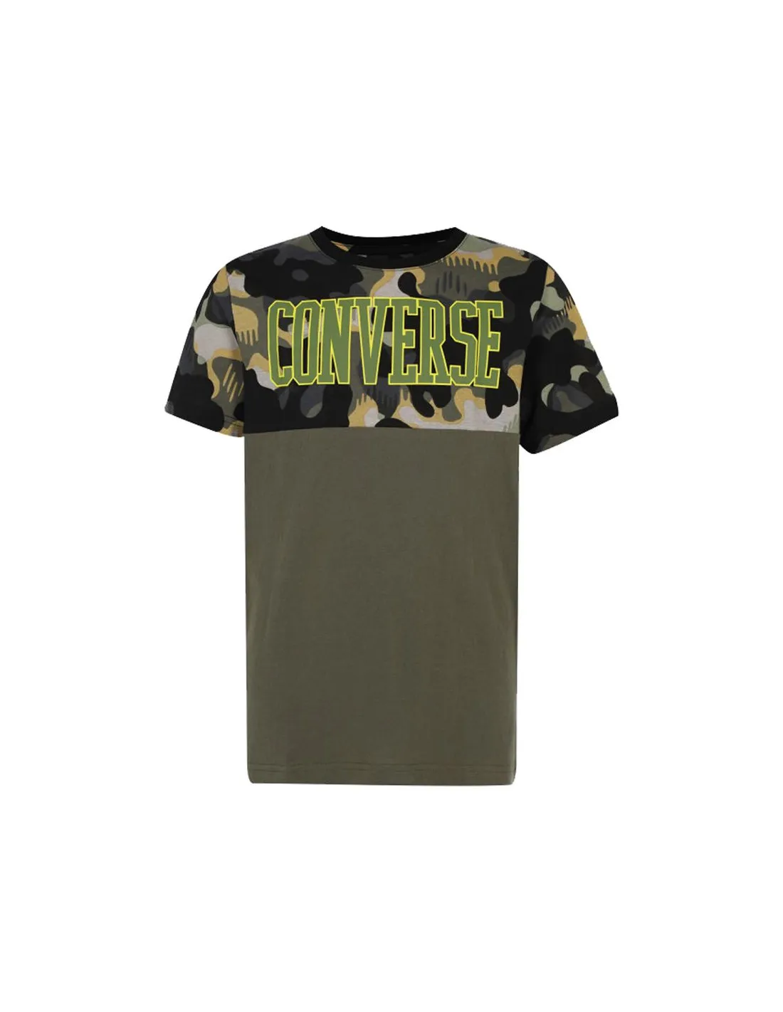 Camiseta Converse Blocked Camo Verde Infantil