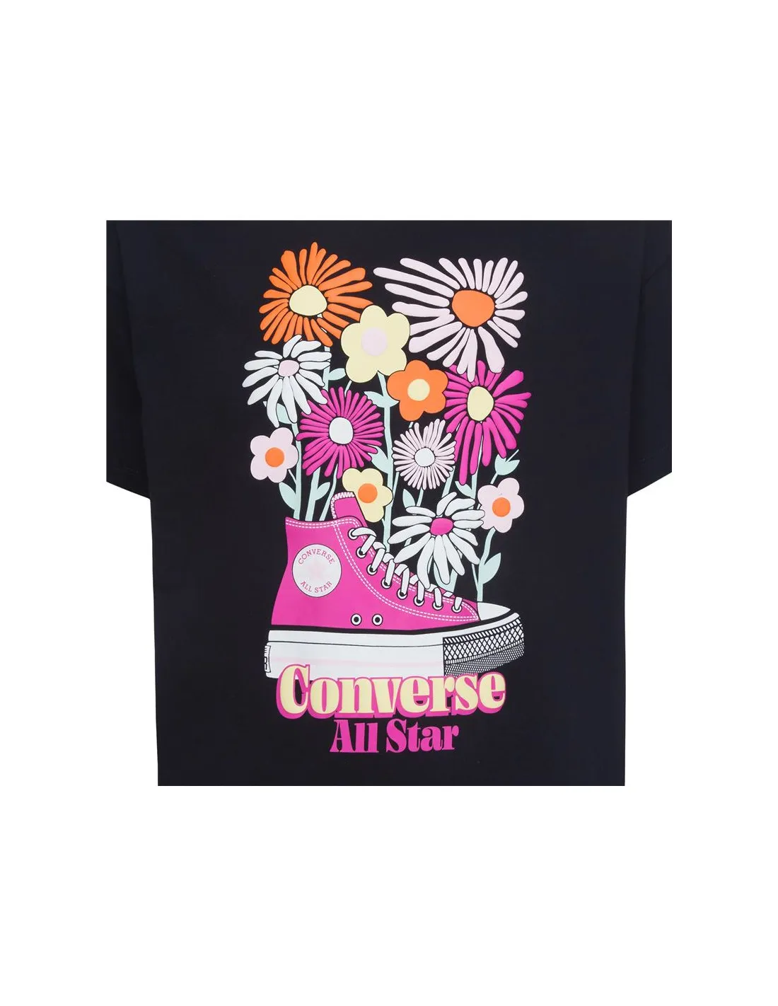 Camiseta Converse Boyfriend Graphicrt Niña Negro