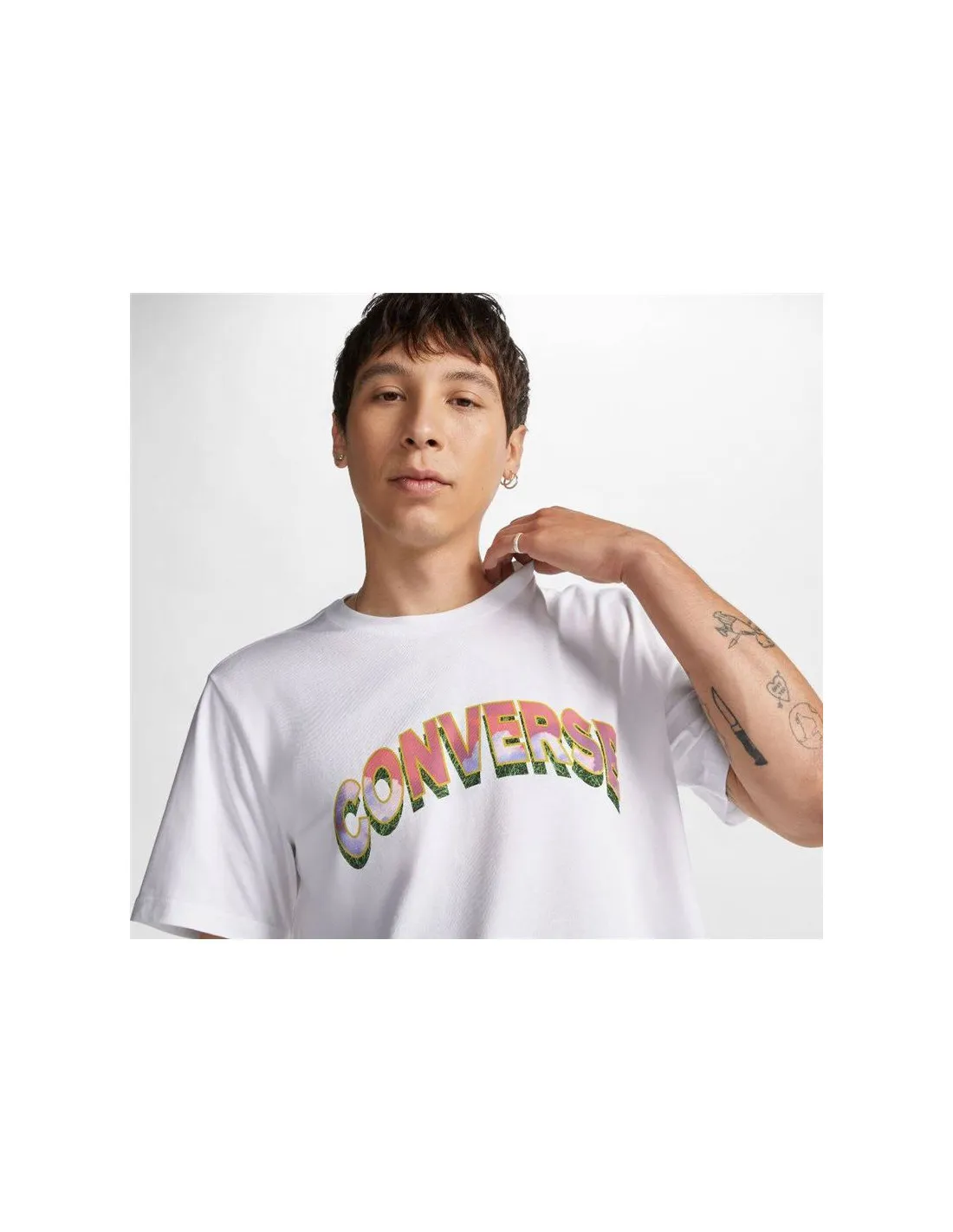 Camiseta Converse Grass Mirror Blanco Hombre