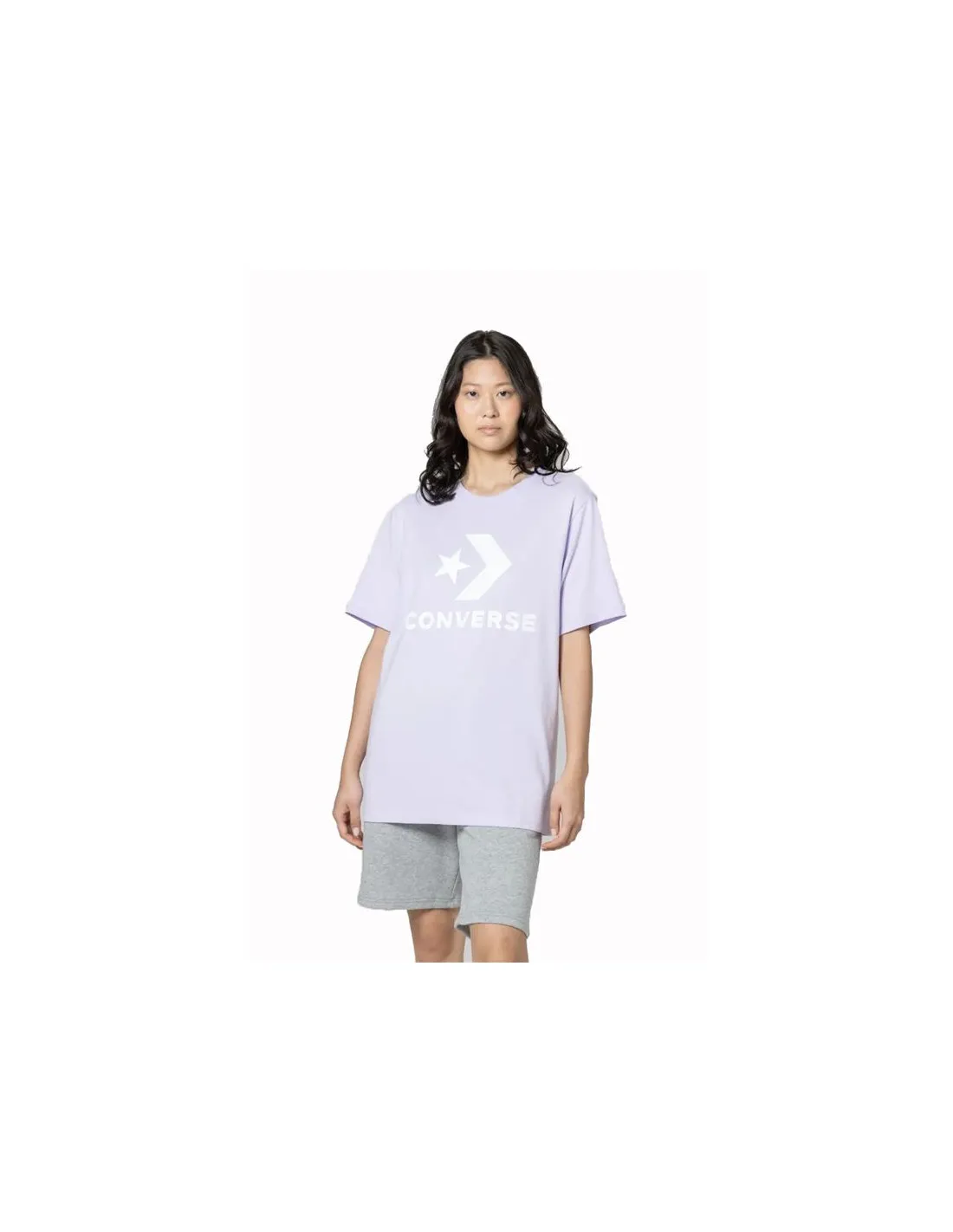 Camiseta Converse Standard Fit Center Front Large Logo Star Chevron Lavanda