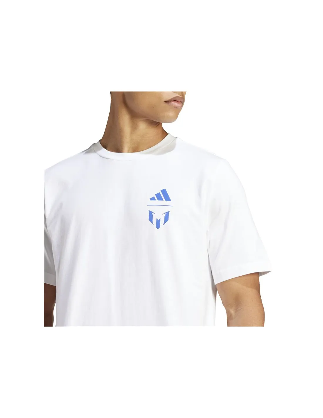 Camiseta de Fútbol adidas Messi G Hombre Blanco