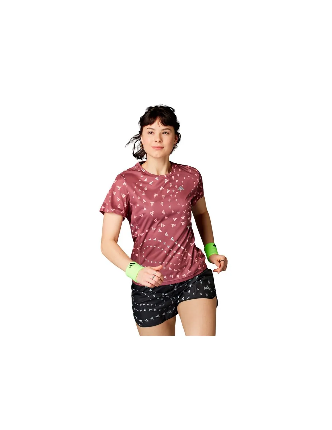 Camiseta de Running adidas Graphic Aeroready Mujer Rosa