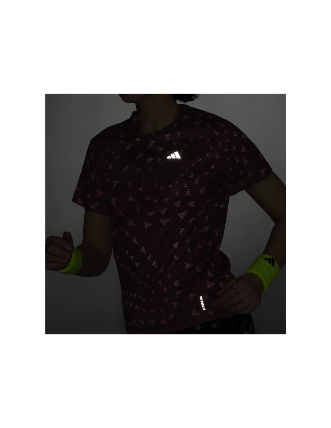 Camiseta de Running adidas Graphic Aeroready Mujer Rosa