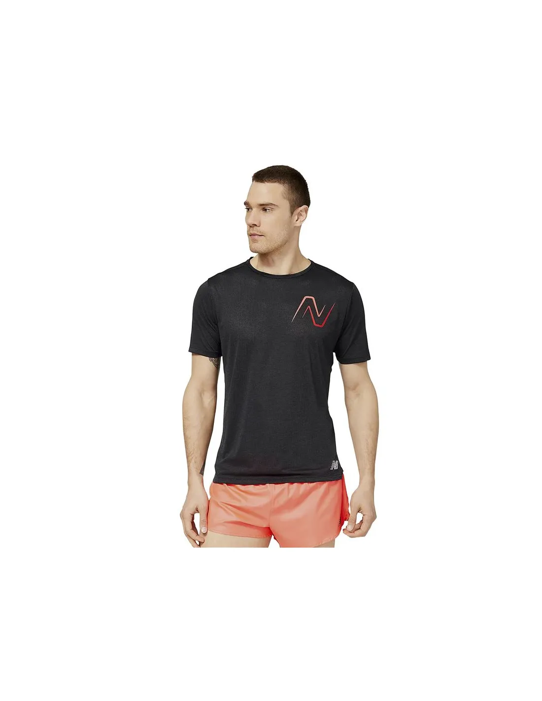 Camiseta de running New Balance Graphic Impact Run Negro Hombre