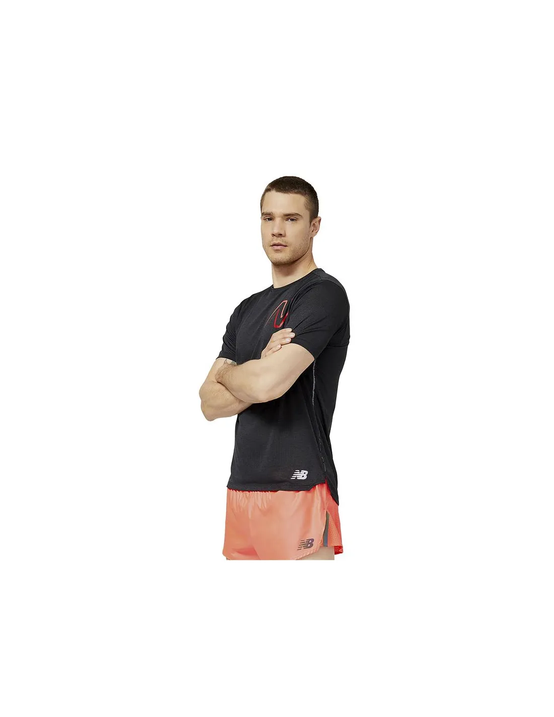Camiseta de running New Balance Graphic Impact Run Negro Hombre