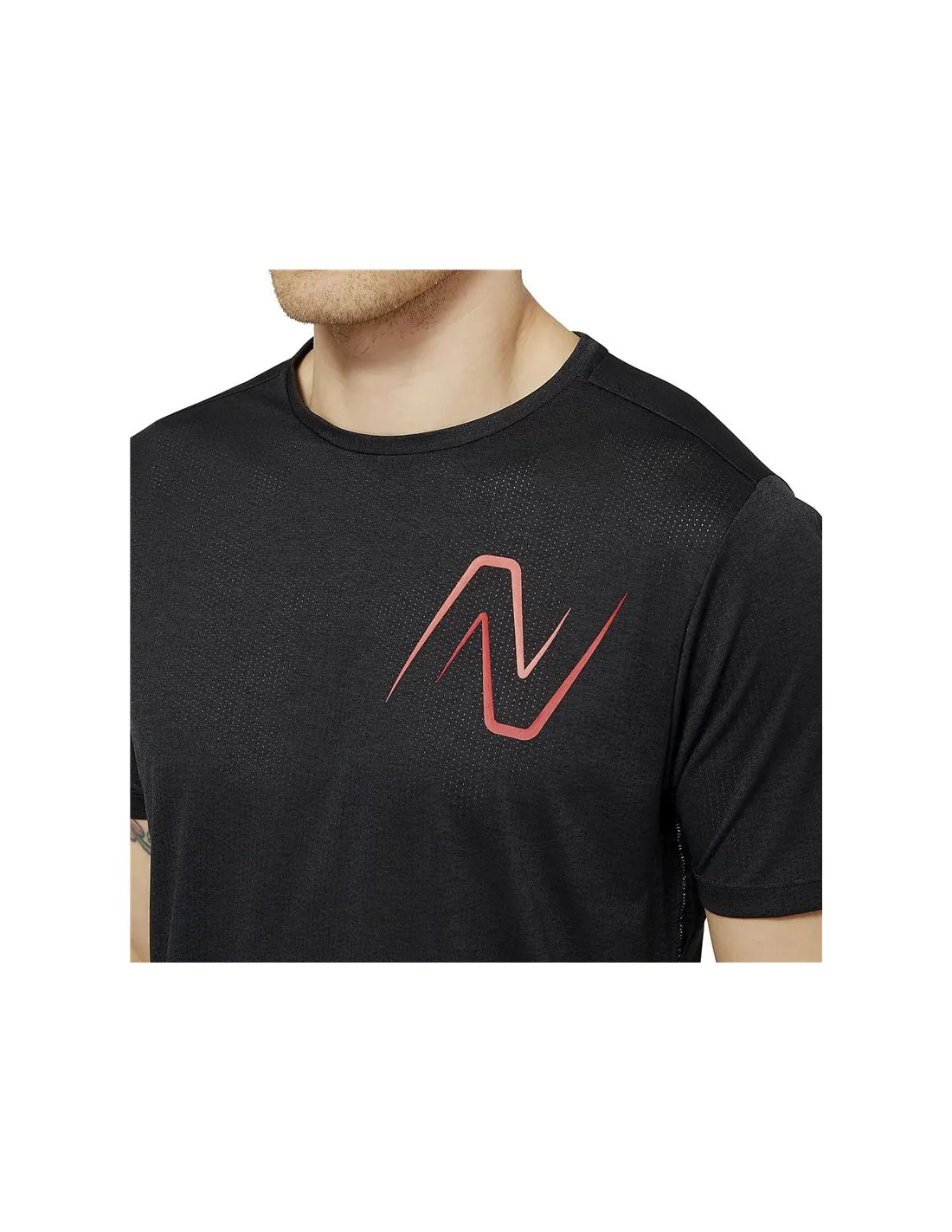 Camiseta de running New Balance Graphic Impact Run Negro Hombre