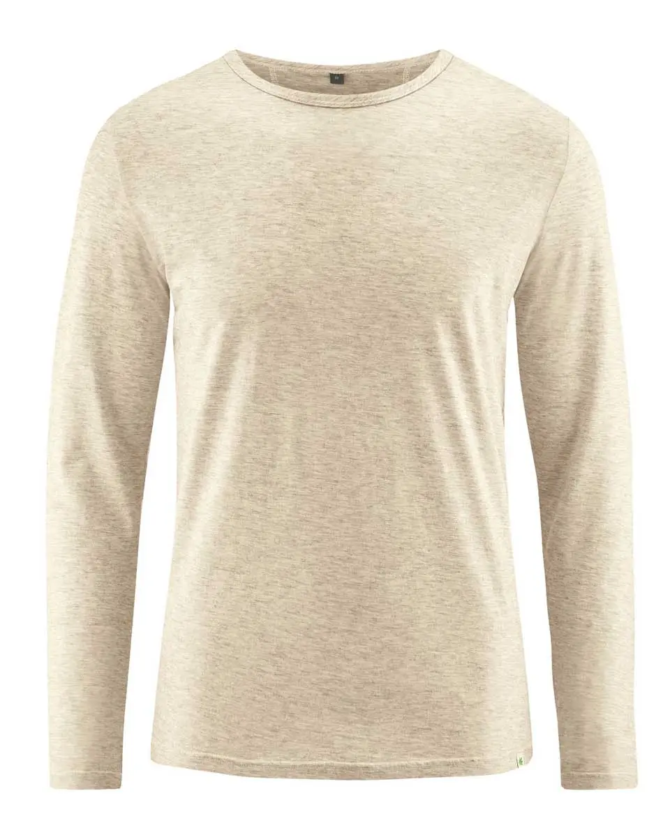Camiseta hombre manga larga de algodón ecológico