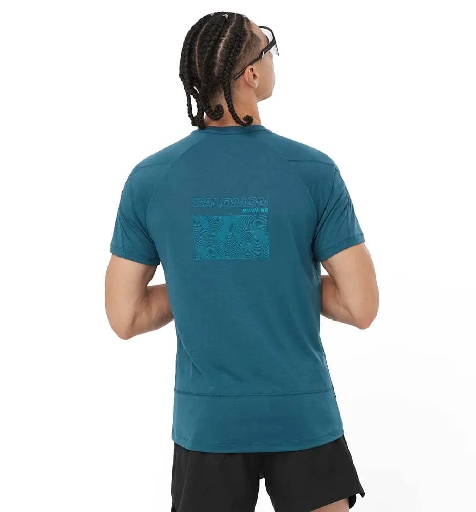 Camiseta M/c Trail_Hombre_SALOMON Cross Run Ss Tee Gfx M