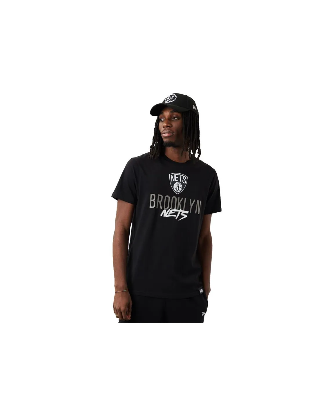 Camiseta New Era Brooklyn Nets NBA Script Black