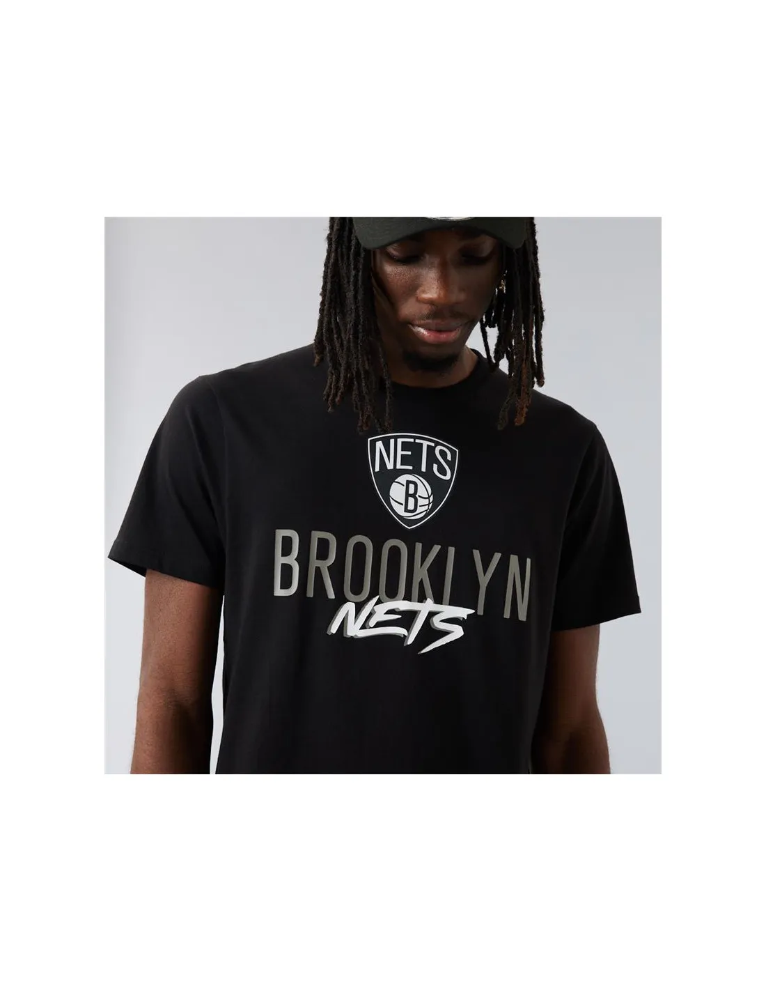 Camiseta New Era Brooklyn Nets NBA Script Black